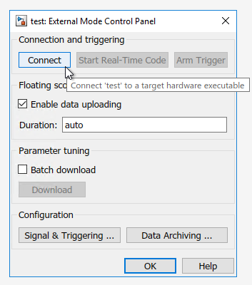External mode control panel