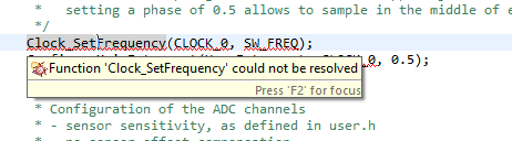 Function could not be resolved