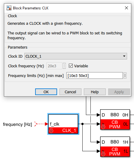 Variable frequency operation on Simulink
