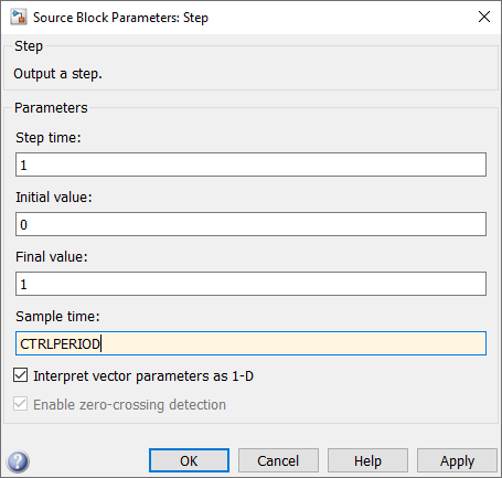 Step block parameters