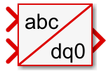 abc to dq0 Simulink block