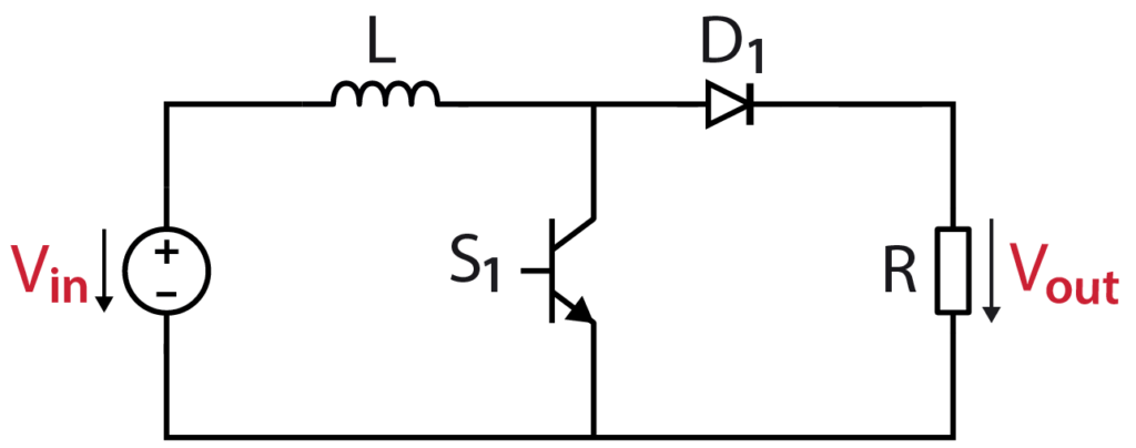 step-up boost converter schematic