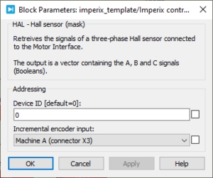 HAL - Hall sensor input - imperix power electronics for drive applications
