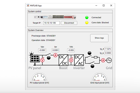 Build a custom user interface to operate Imperix power converters