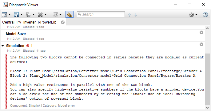 Simulink powergui error