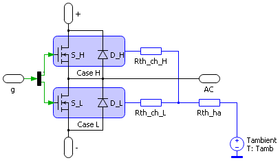 Thermal modeling of semiconductors in PEB in PLECS