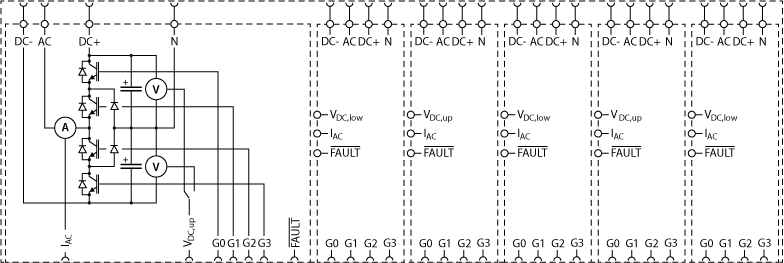 Internal wiring schematic type D rack